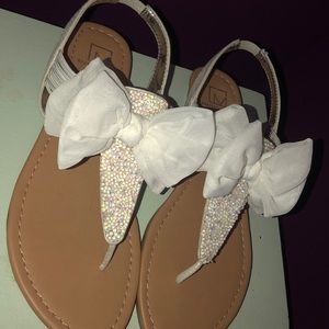 never worn before!! size 7.5 white sandals